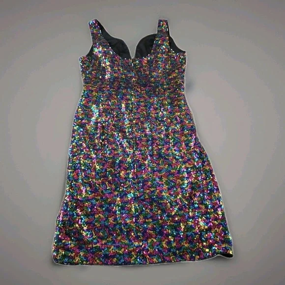 Grace Karin Women's Sequin Cocktail Party Dress Stretch Back Zip Sze Medium - Picture 3 of 13
